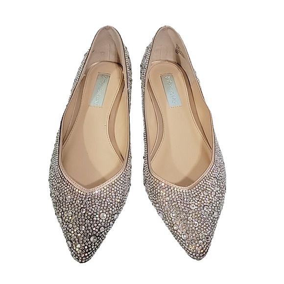 Betsey Johnson Jude Rhinestone Embellished Ballet Style Shoes Size 7.5 M - Picture 1 of 16